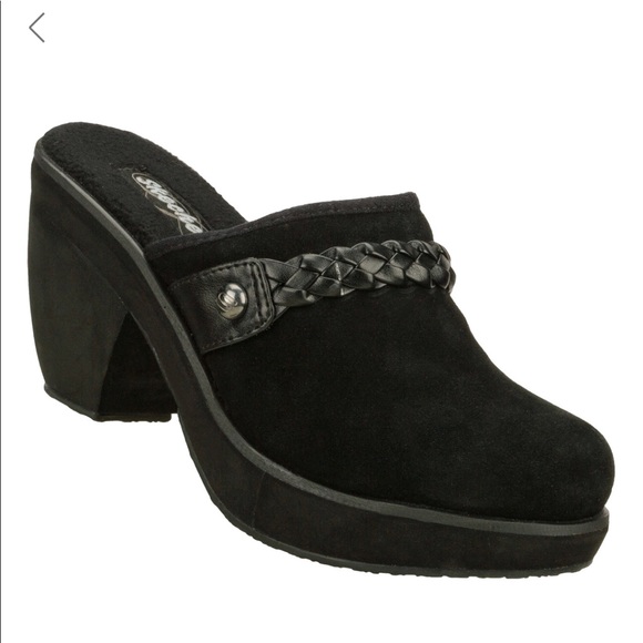 Skechers Shoes - Sketchers black suede clogs